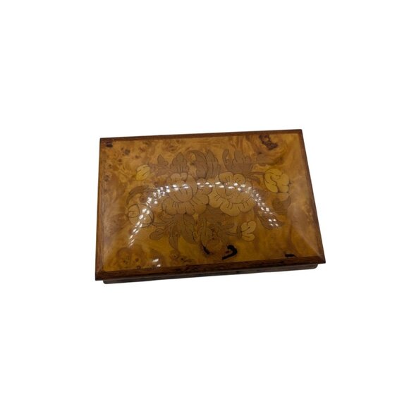 Vtg Reuge Swiss Musical Movement Wood Jewelry Box ~ Ireon Imports ~ Italy - Picture 12 of 15